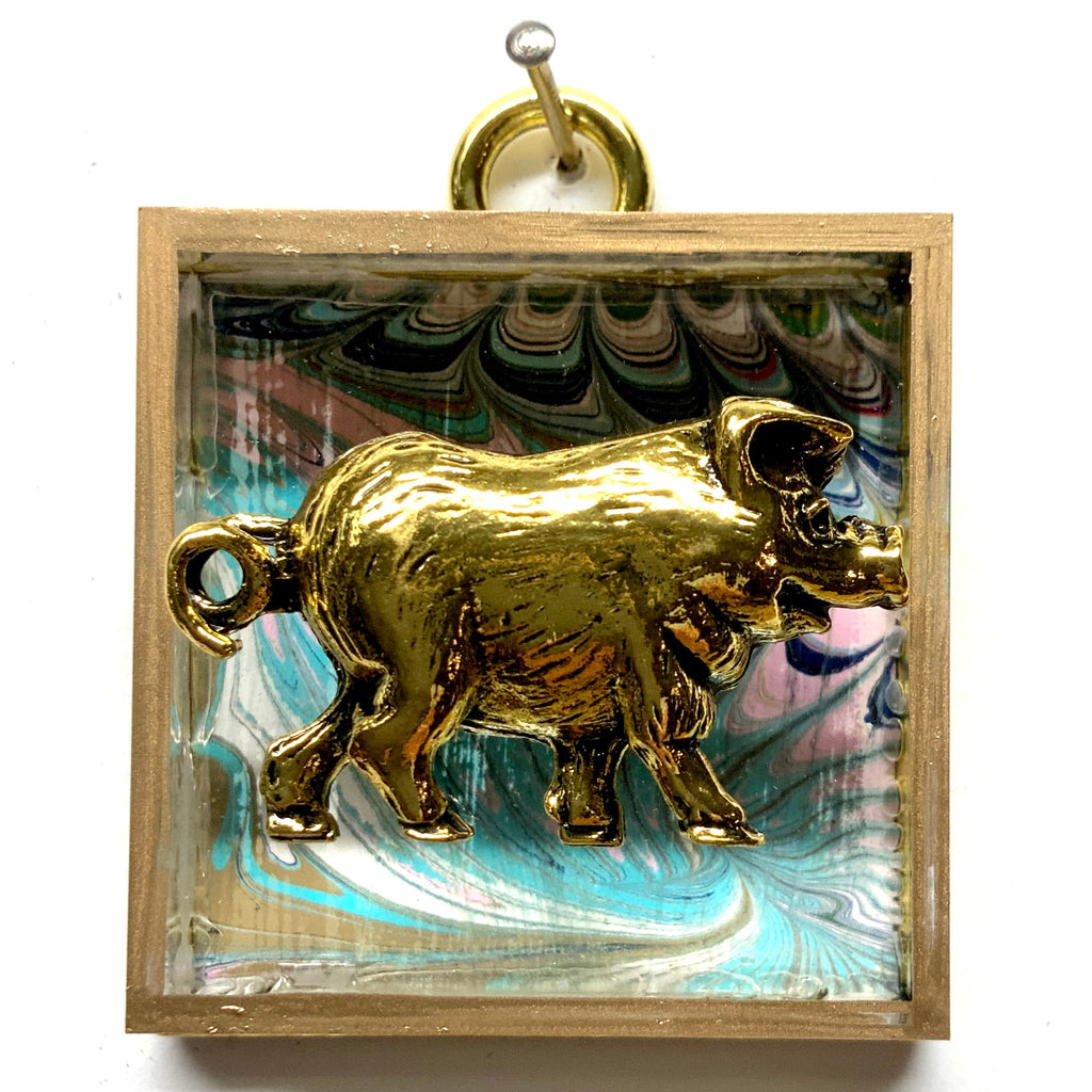 Acrylic Frame with Pig / Slight Imperfections (2