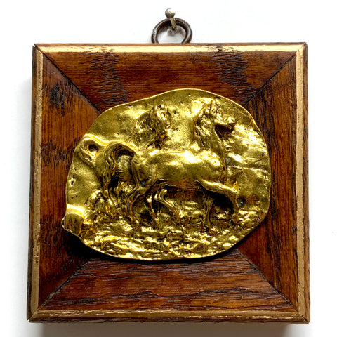 Wooden Frame with Horses (3.5