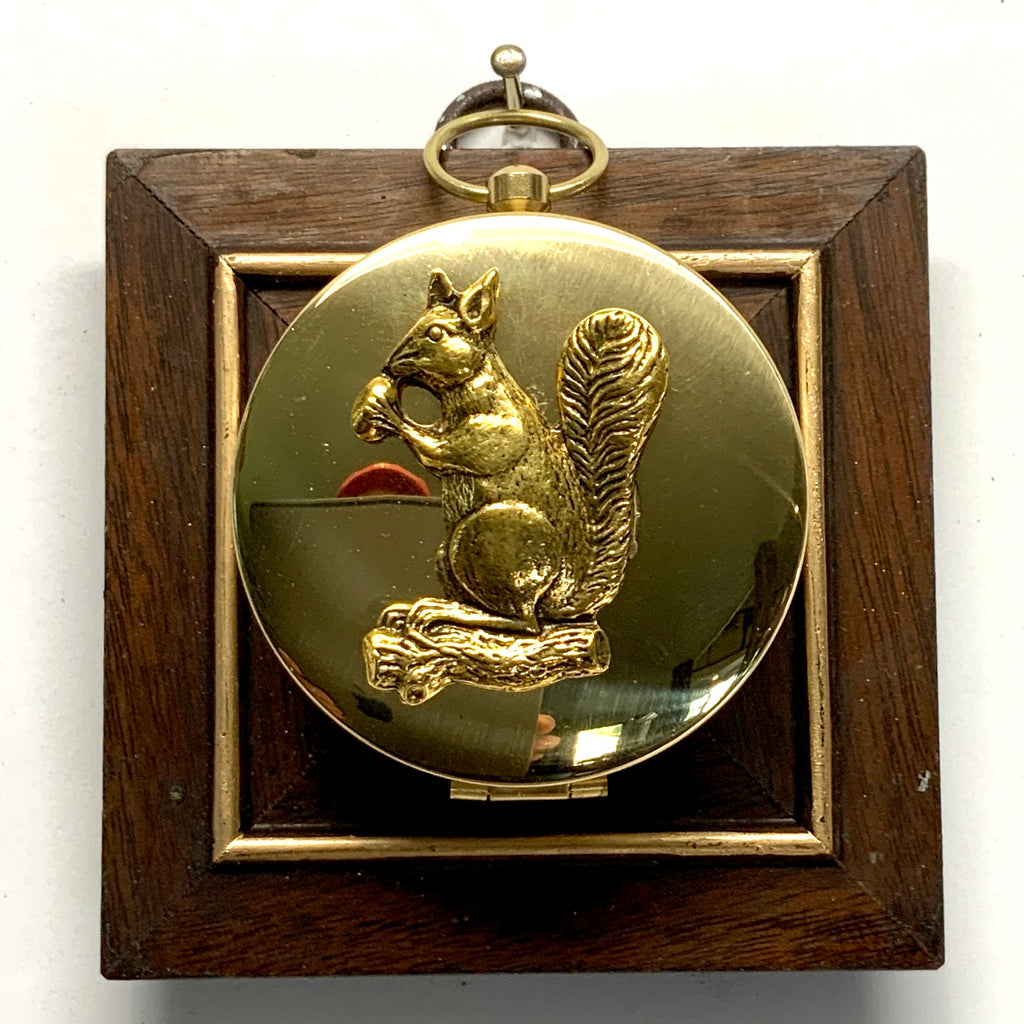 Wooden Frame with Squirrel on Compass (3” wide)