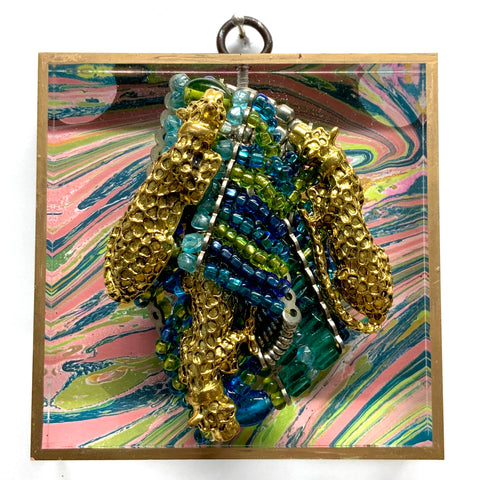 Acrylic Frame with Leopards on Beads / Slight Imperfections (4