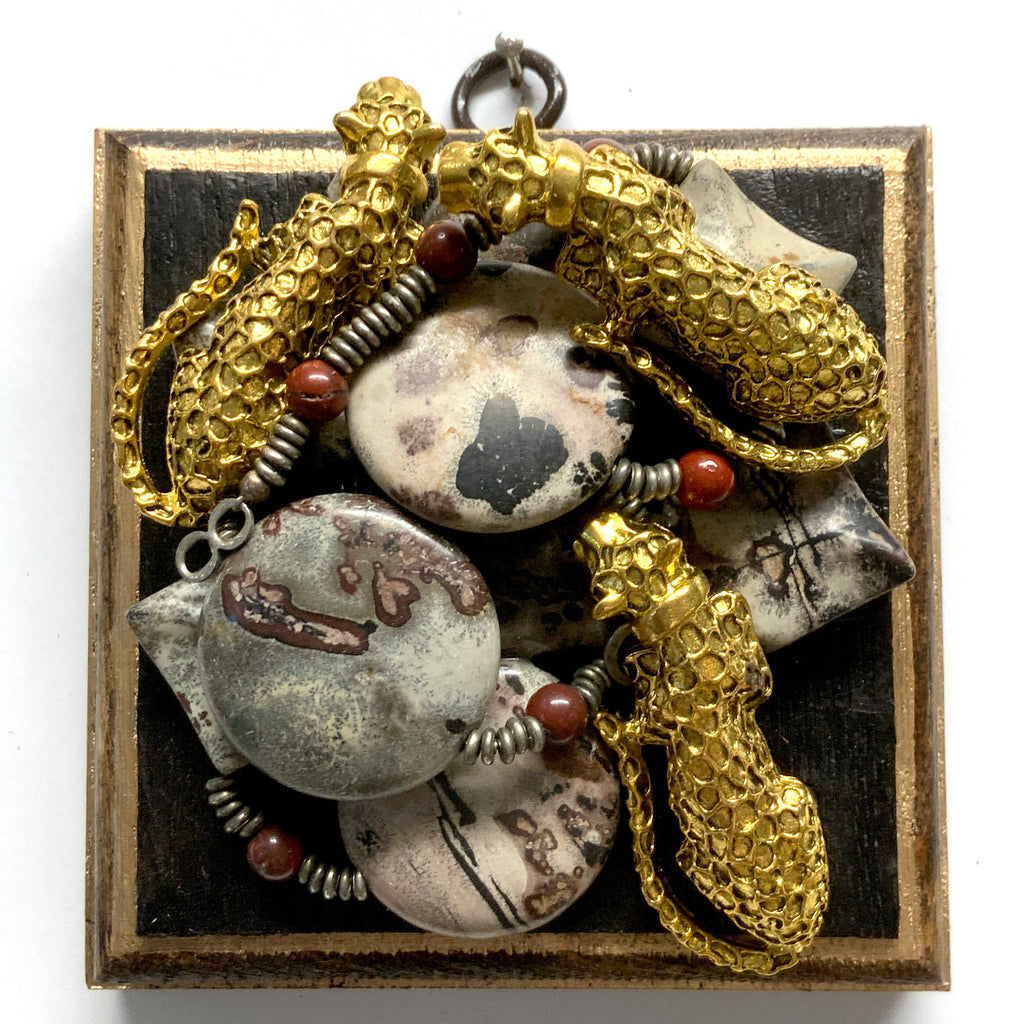 Bourbon Barrel Frame with Leopards on Necklace (4