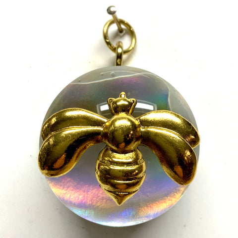 Acrylic Dome Frame with Deco Bee on Mylar / Slight Imperfections (2