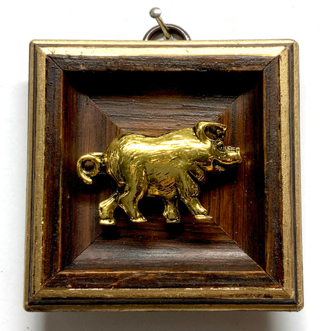 Wooden Frame with Pig (3
