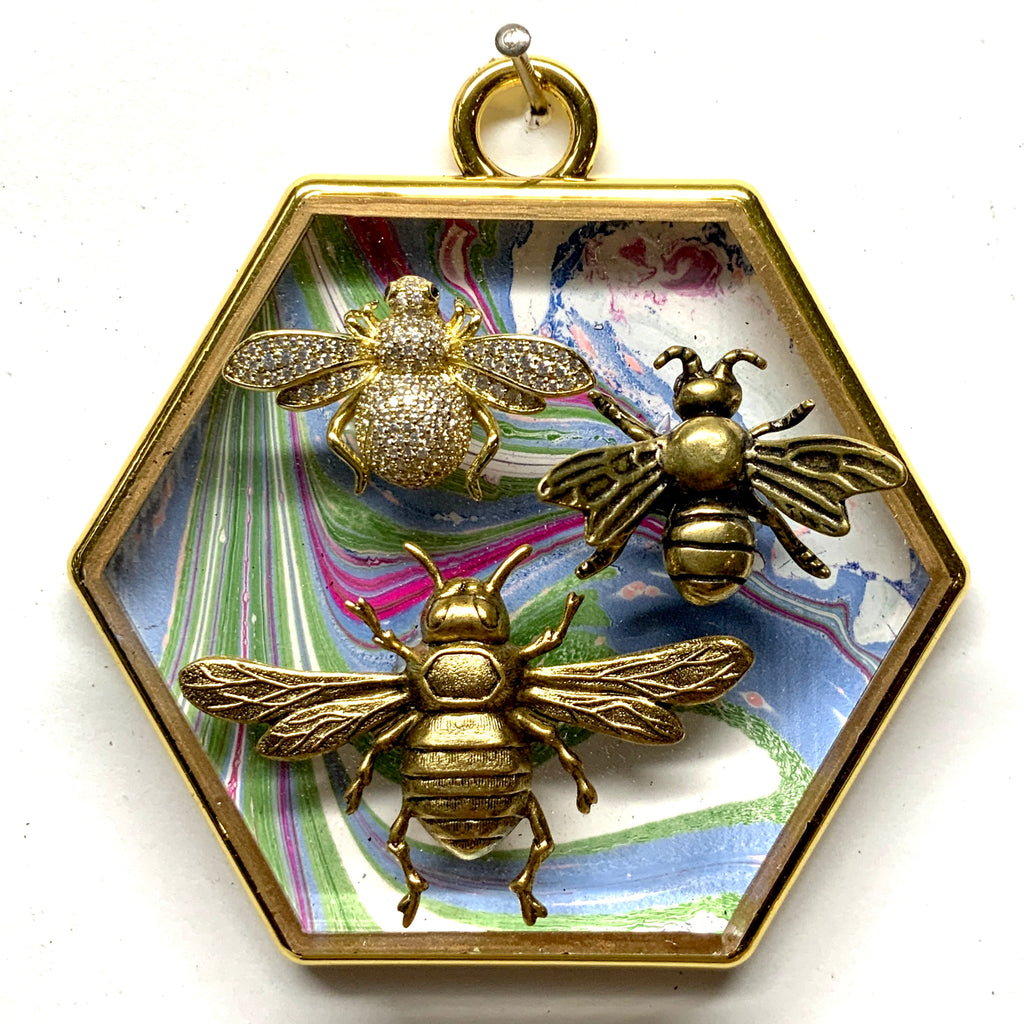 Acrylic Frame with Bees / Slight Imperfections (3.25