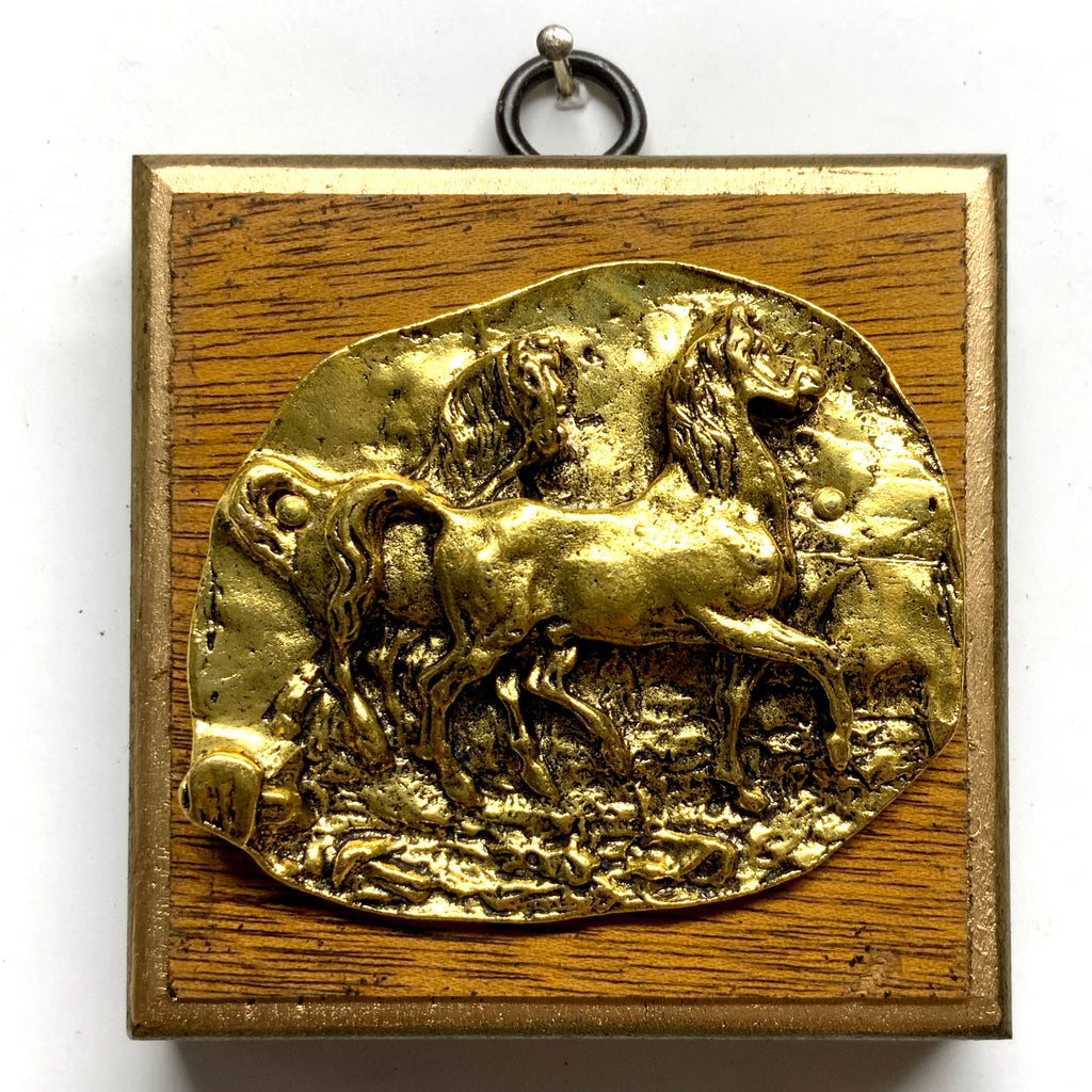 Wooden Frame with Horses (3.25