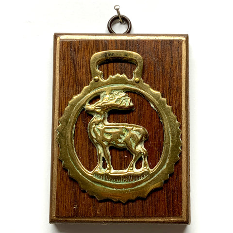 Wooden Frame with Horse Brass (3.25