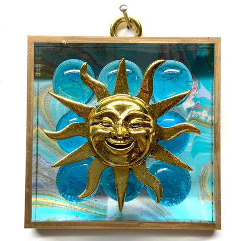 Acrylic Frame with Sun on Glass Beads / Slight Imperfections (3