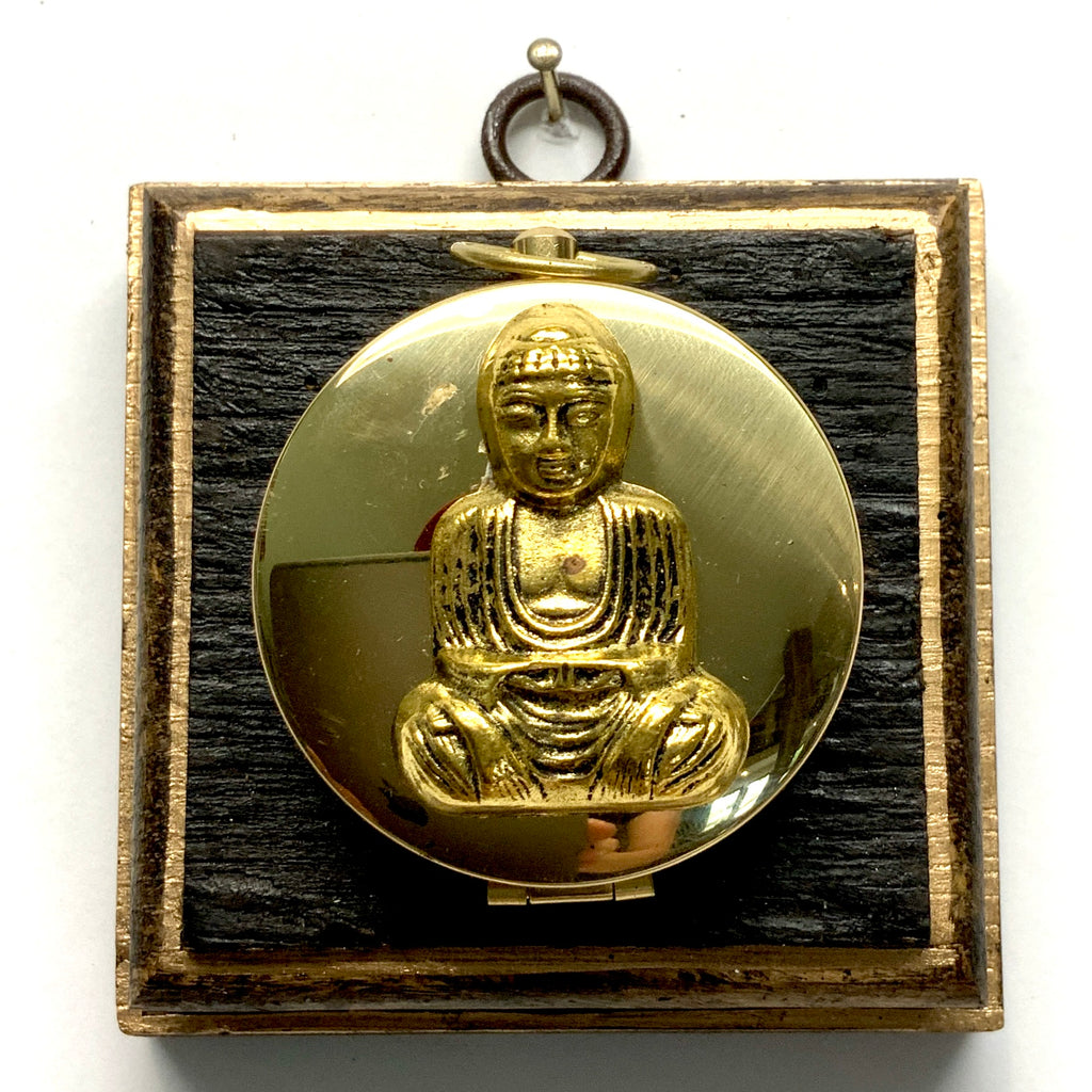 Bourbon Barrel Frame with Buddha on Compass (3” wide)
