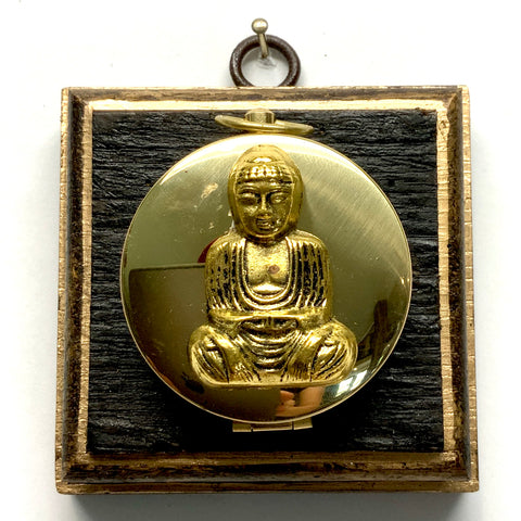 Bourbon Barrel Frame with Buddha on Compass (3” wide)