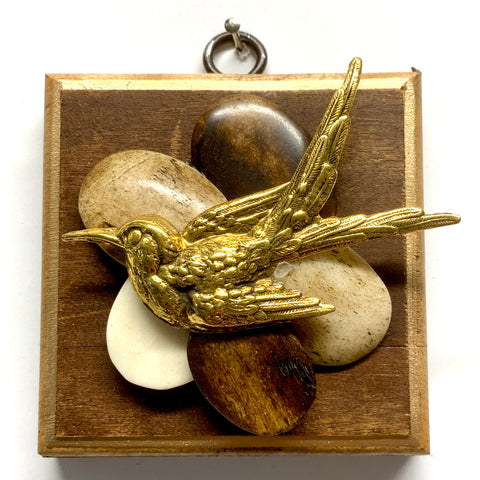 Wooden Frame with Swallow (3.25