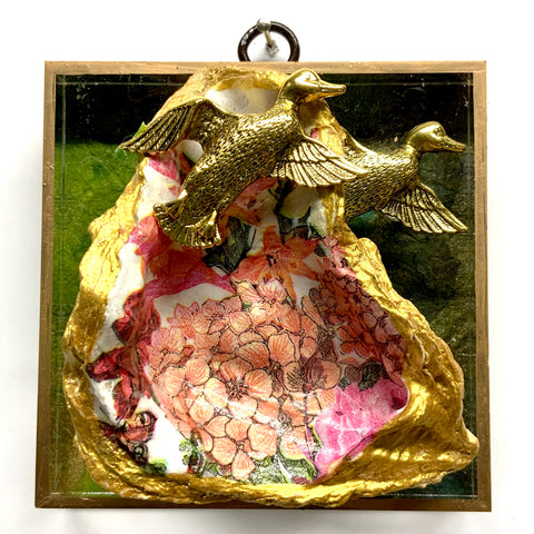 Acrylic Frame with Ducks on Oyster Shell / Slight Imperfections (4