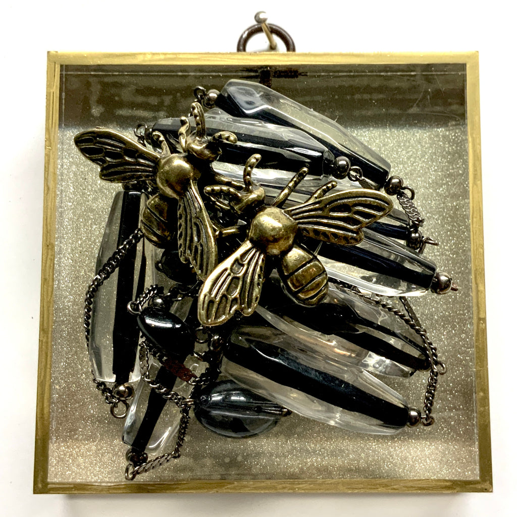 Acrylic Frame with Bees on Necklace / Slight Imperfections (4