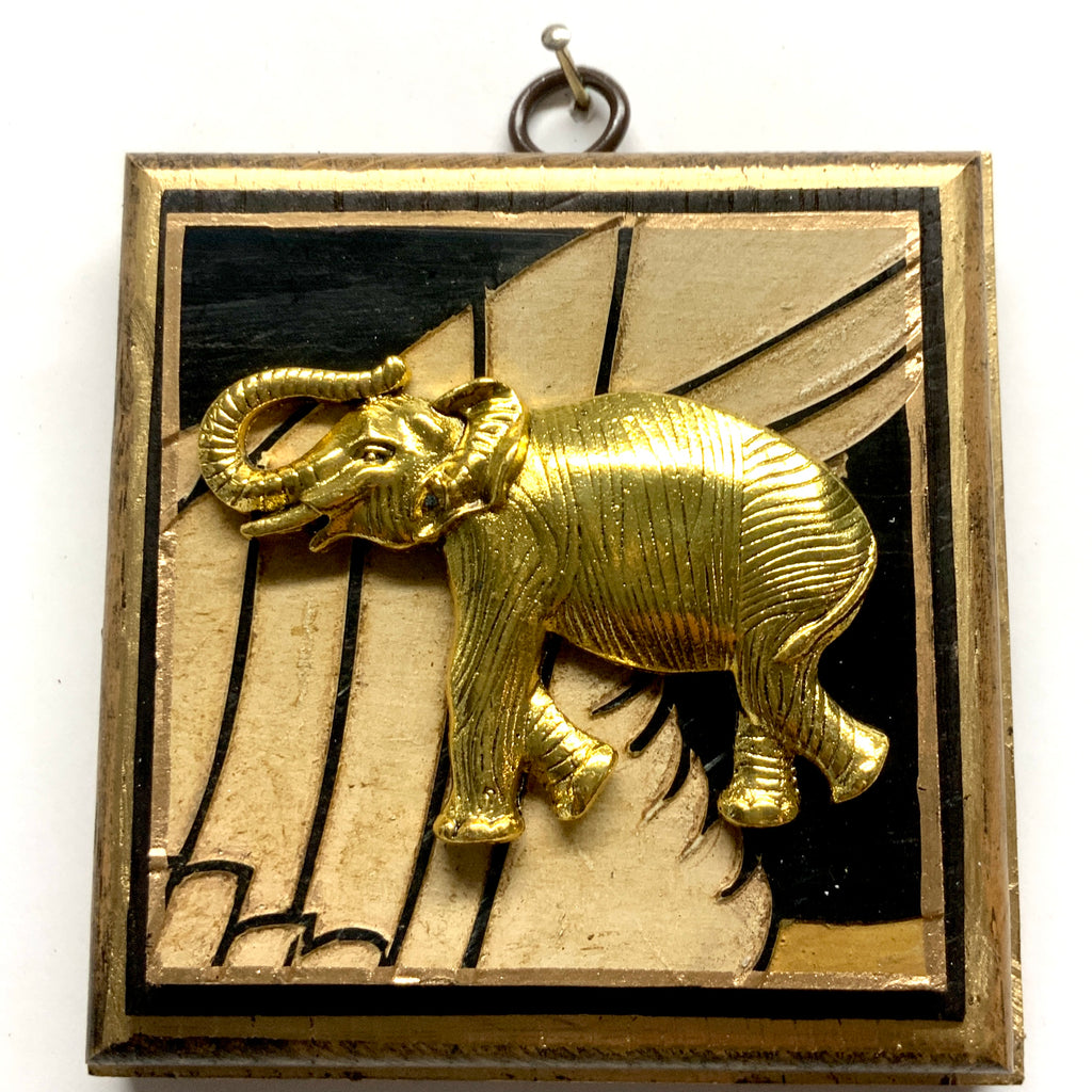 Bourbon Barrel Frame with Elephant on Coromandel (4