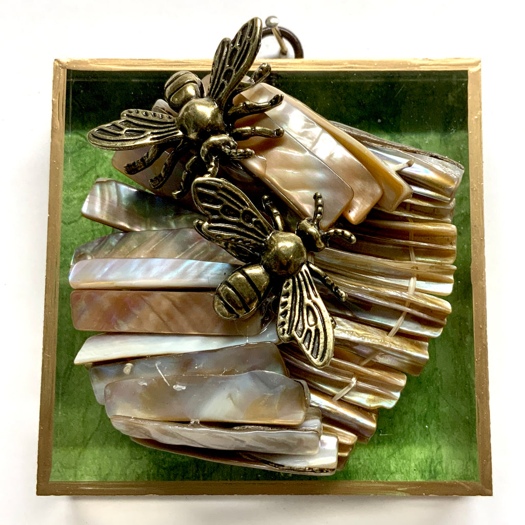 Acrylic Frame with Bees on Necklace / Slight Imperfections (4