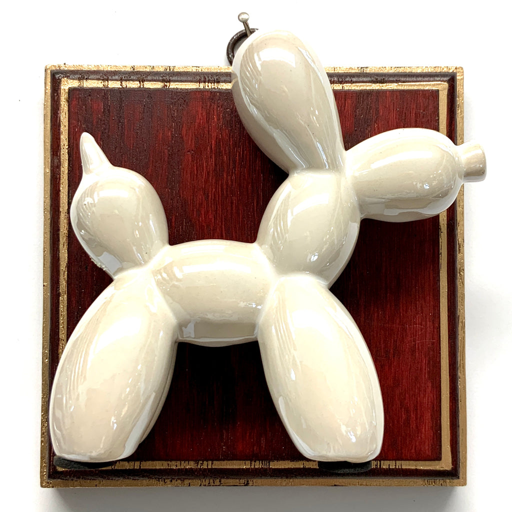 Red Waxed Frame with Balloon Dog (5