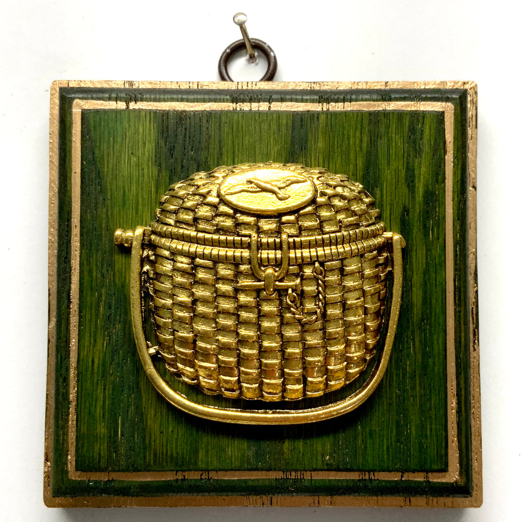 Green Waxed Frame with Nantucket Basket (4