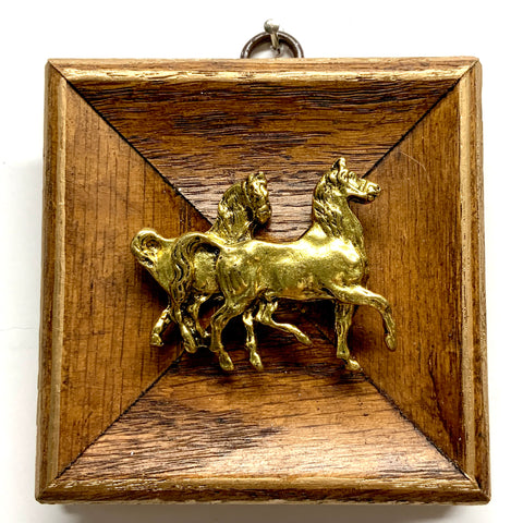 Wooden Frame with Horses (3.5