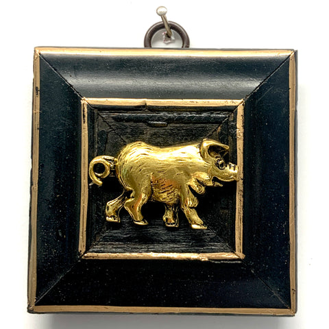 Painted Frame with Pig (3.25
