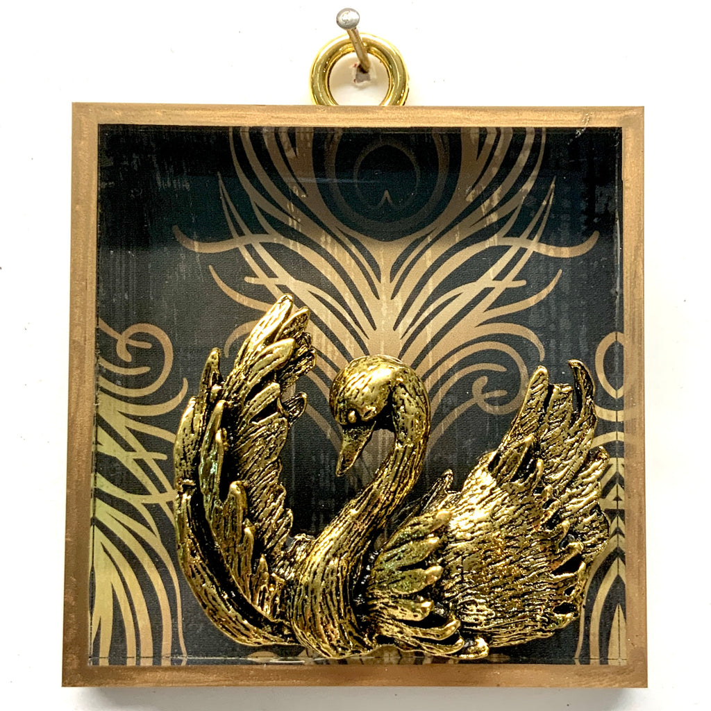 Acrylic Frame with Swan / Slight Imperfections (3