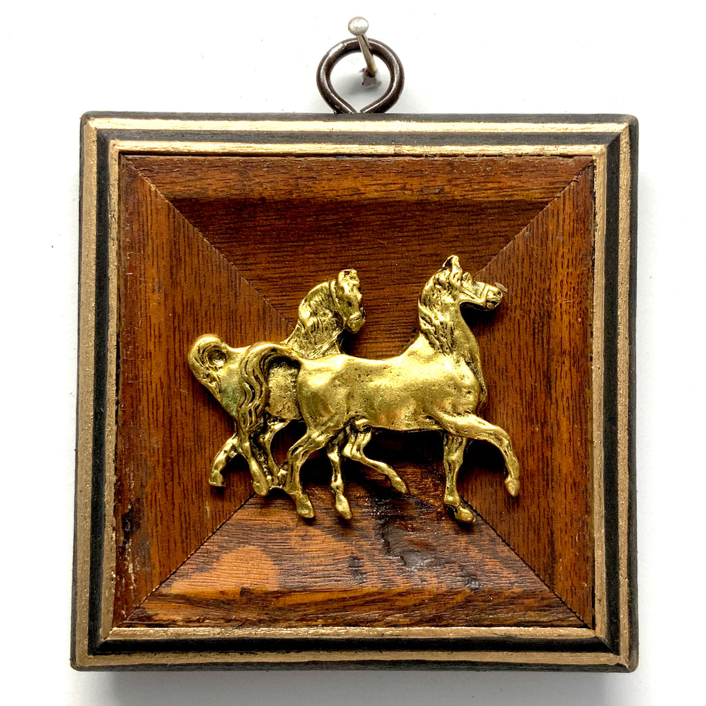 Wooden Frame with Horses (3.75