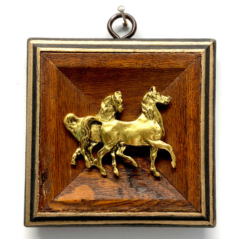 Wooden Frame with Horses (3.75