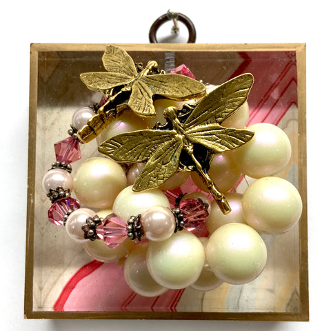 Acrylic Frame with Dragonflies on Necklace / Slight Imperfections (3