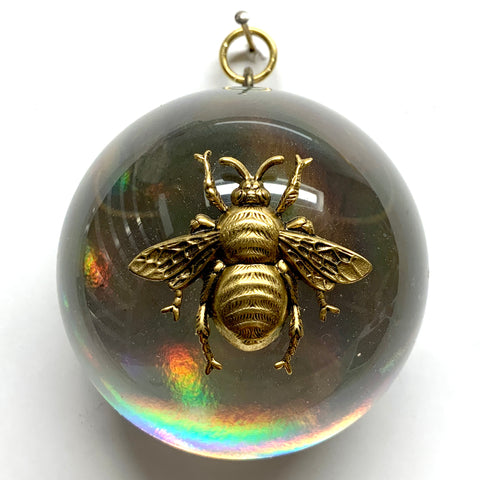 Acrylic Dome Frame with Grande Bee on Mylar / Slight Imperfections (3