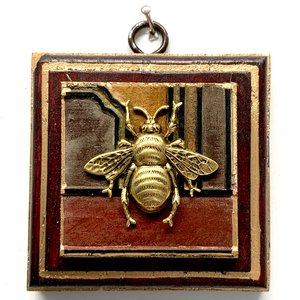 Red Waxed Frame with Grande Bee on Coromandel (3.25