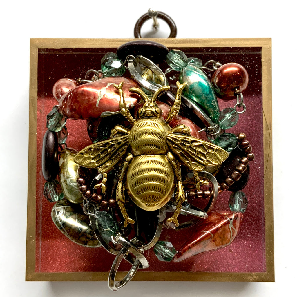 Acrylic Frame with Grande Bee on Necklace / Slight Imperfections (3
