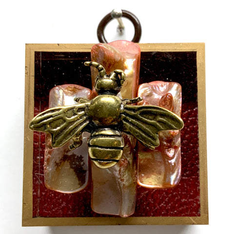 Acrylic Frame with Bee on Beads / Slight Imperfections (2