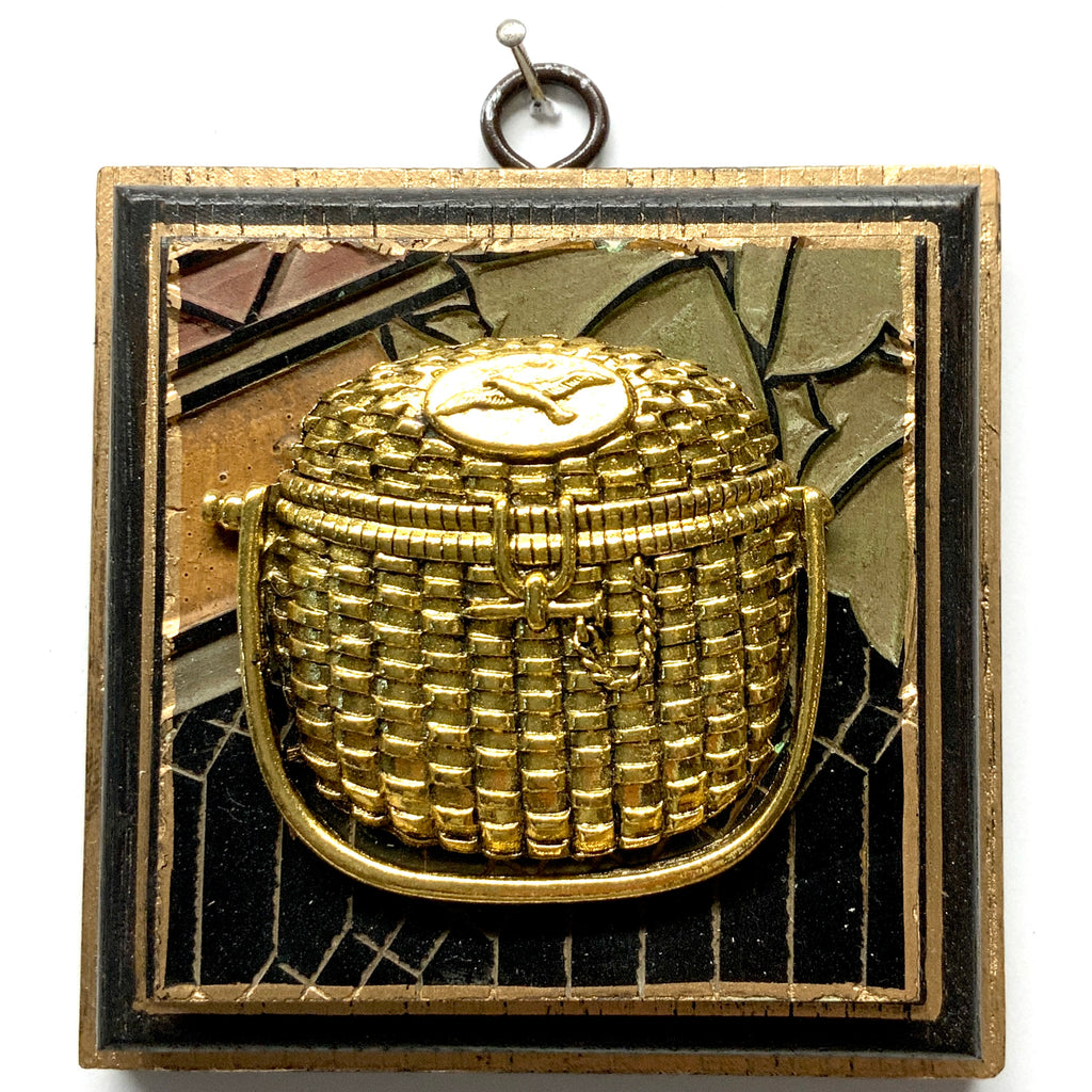Wooden Frame with Nantucket Basket on Coromandel (4