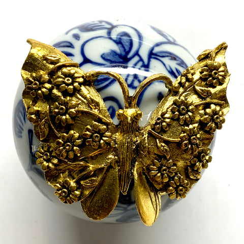 Ceramic Ball Frame with Butterfly / Slight Imperfections (2