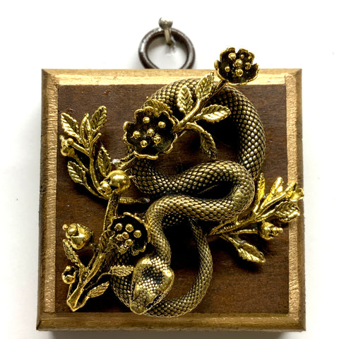 Wooden Frame with Snake on Rose Cross (2.5