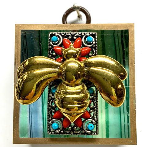 Acrylic Frame with Deco Bee on Brooch / Slight Imperfections (2