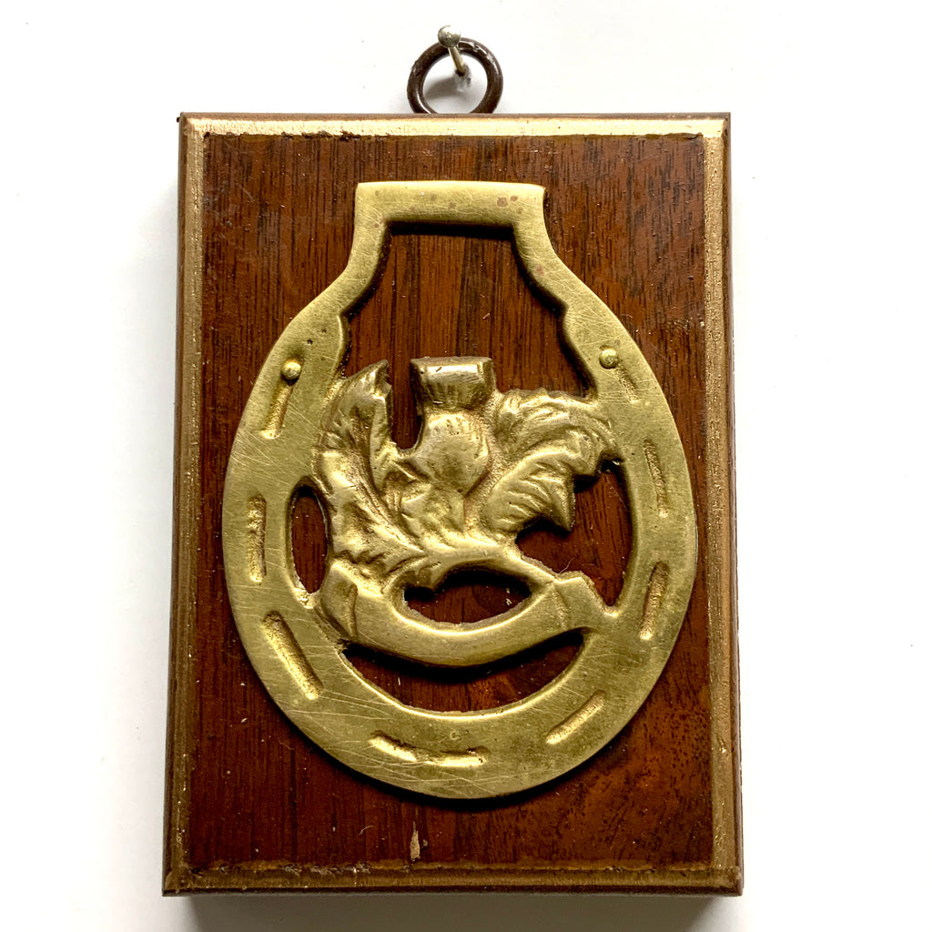 Wooden Frame with Horse Brass (3.25