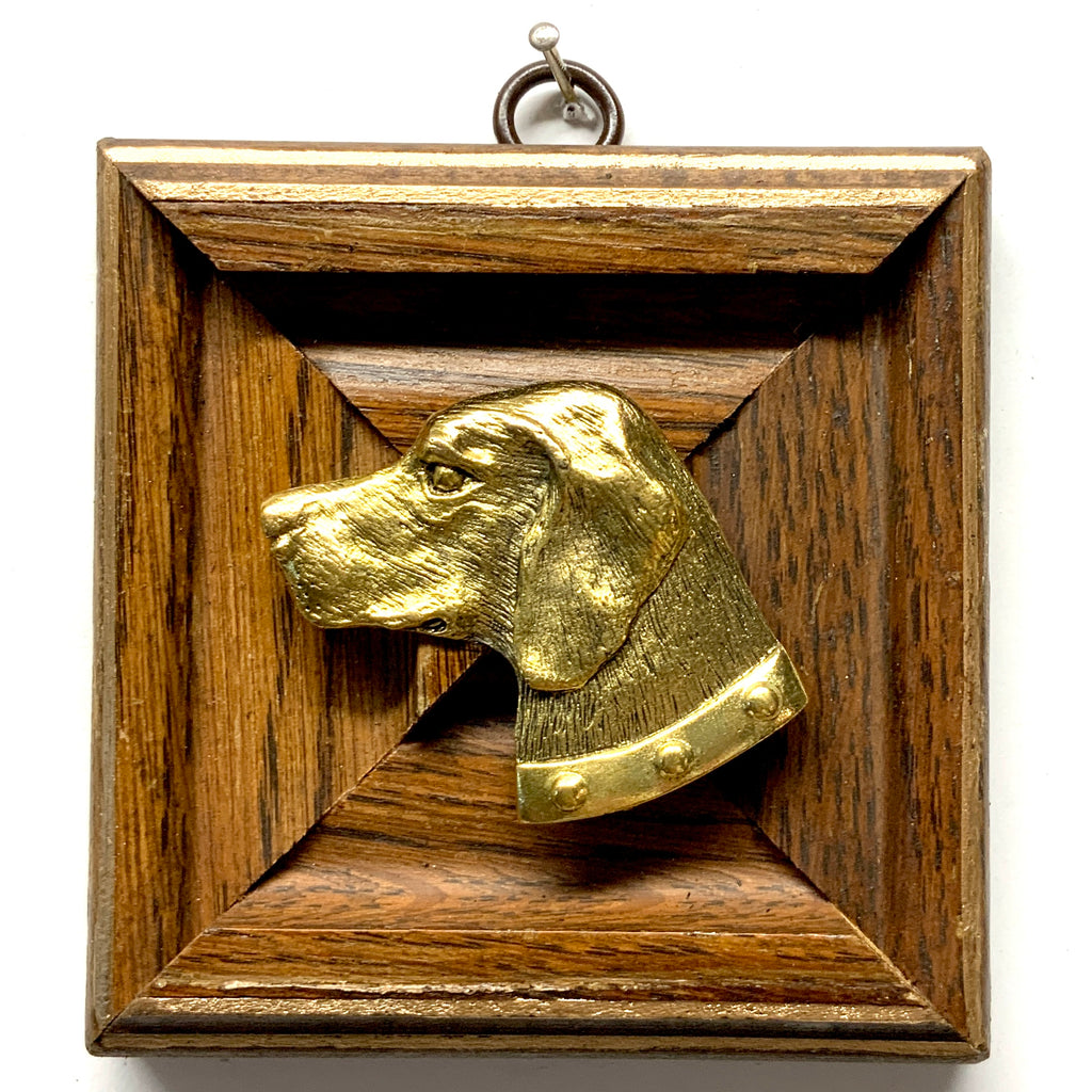 Wooden Frame with Stately Dog (4