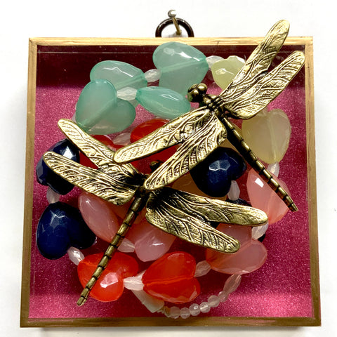 Acrylic Frame with Dragonflies on Necklace / Slight Imperfections (4
