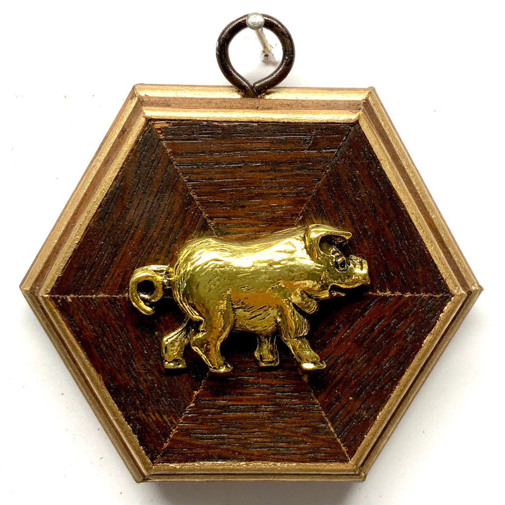 Wooden Frame with Pig (3.5