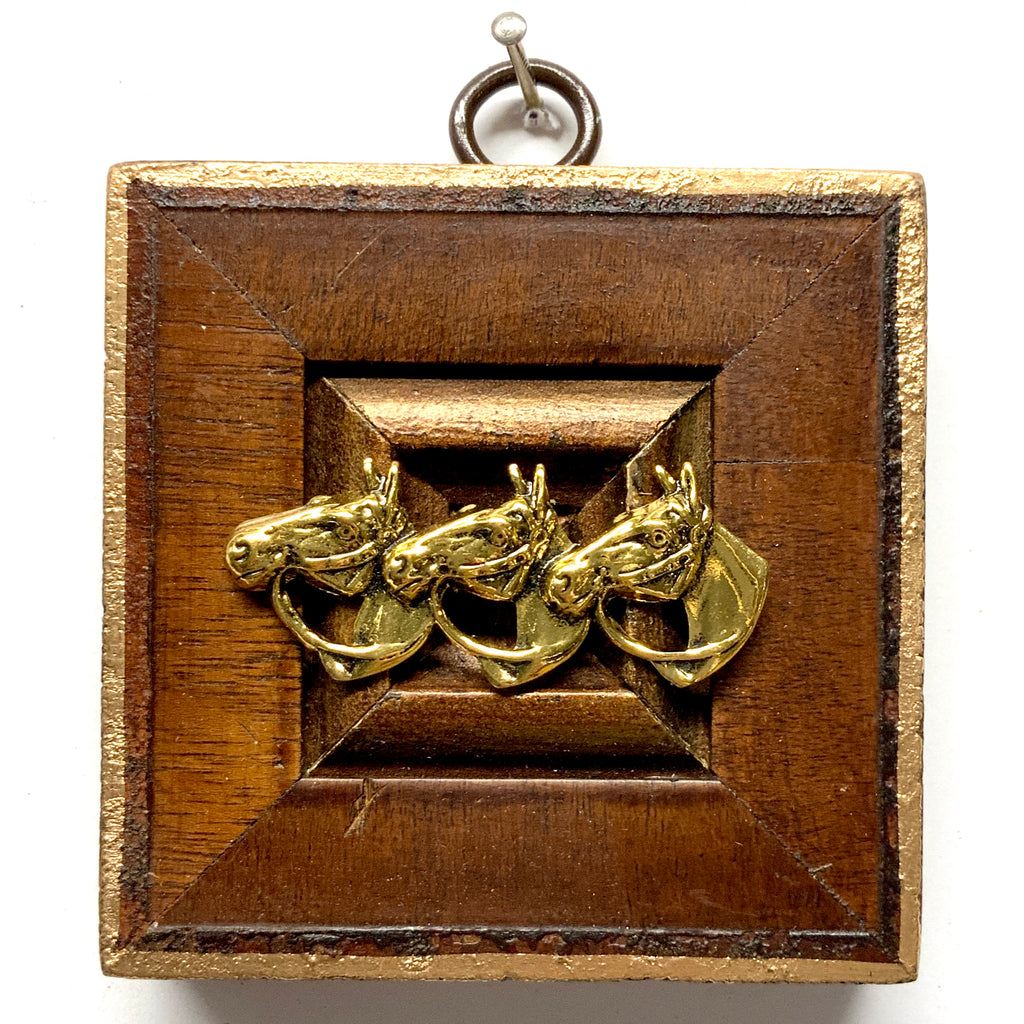 Wooden Frame with Horses (3
