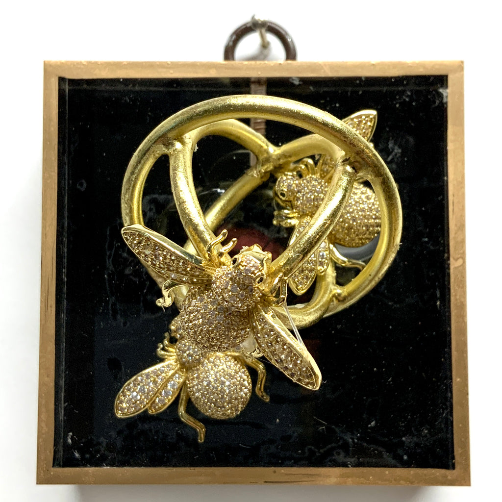 Acrylic Frame with Sparkle Bees / Slight Imperfections (3