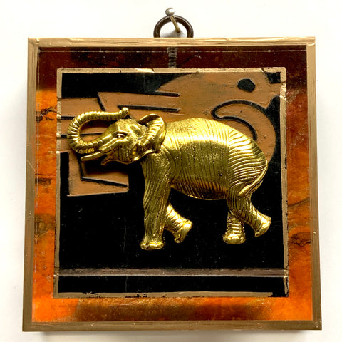 Acrylic Frame with Elephant on Coromandel / Slight Imperfections (4