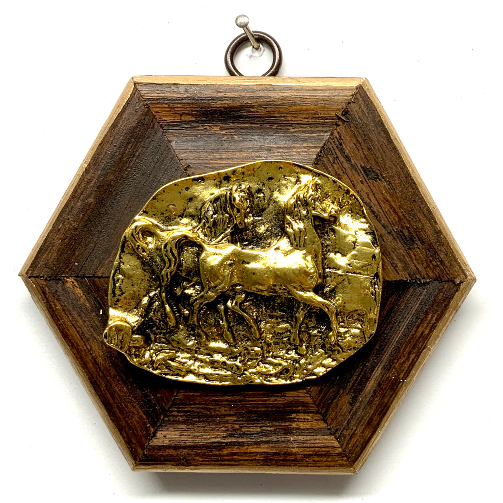 Wooden Frame with Horses (4.5