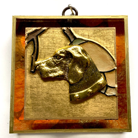 Acrylic Frame with Stately Dog on Coromandel / Slight Imperfections (4