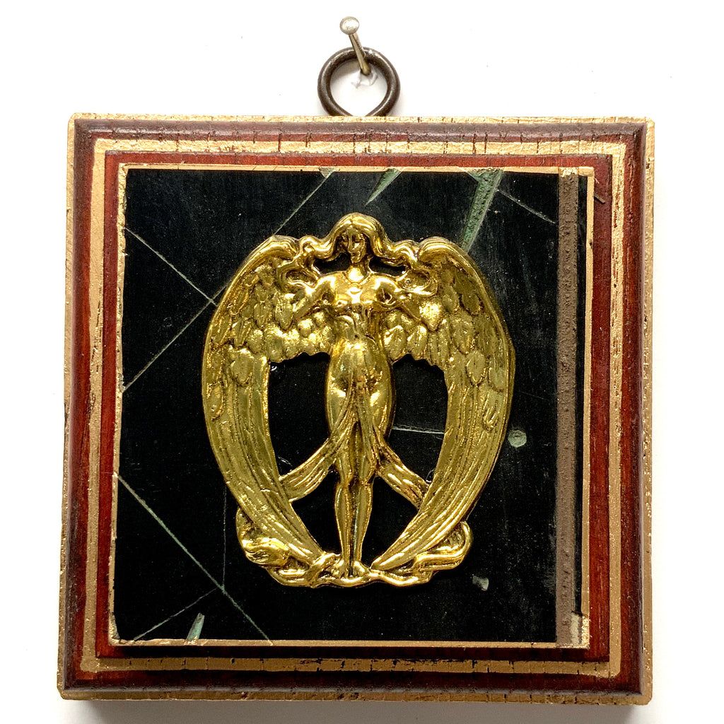 Red Waxed Frame with Angel on Coromandel (4