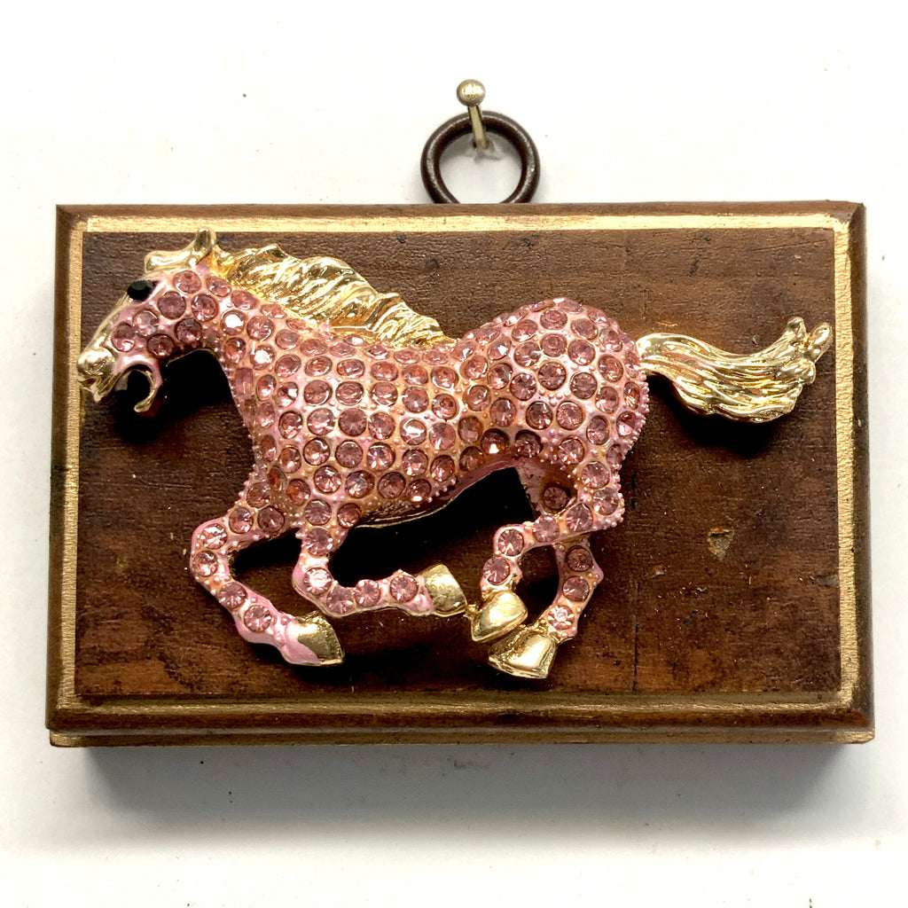 Mahogany Frame with Sparkle Horse (3.75” wide)