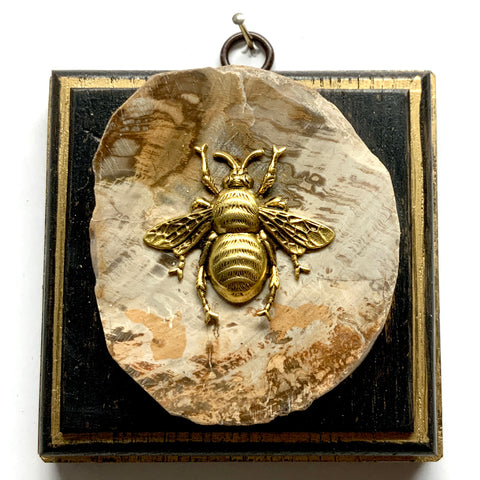 Bourbon Barrel Frame with Grande Bee on Petrified Wood (4