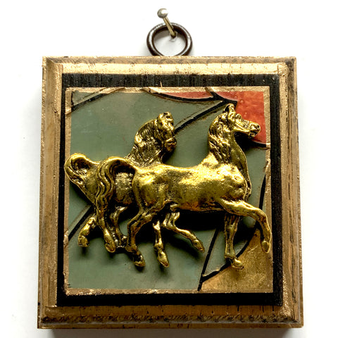 Bourbon Barrel Frame with Horses on Coromandel (3.25