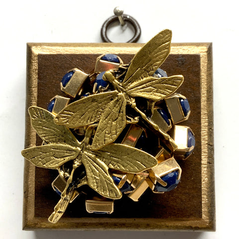 Wooden Frame with Dragonflies on Necklace (2.5