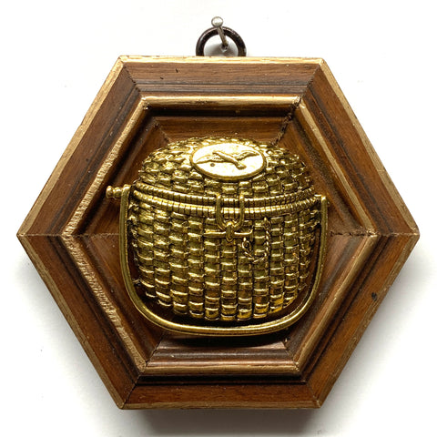 Wooden Frame with Nantucket Basket (4.5