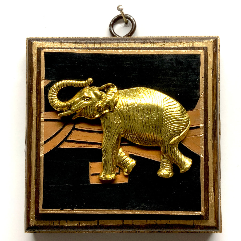 Wooden Frame with Elephant on Coromandel (4